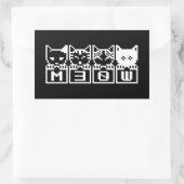 DE 8-BITS CATS M30W RECHTHOEKIGE STICKER (Tas)