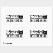DE 8-BITS CATS M30W RECHTHOEKIGE STICKER (Vel)