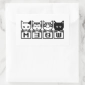DE 8-BITS CATS M30W RECHTHOEKIGE STICKER (Tas)