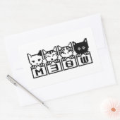 DE 8-BITS CATS M30W RECHTHOEKIGE STICKER (Envelop)