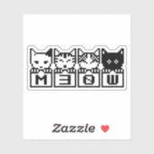DE 8-BITS CATS M30W STICKER (Vel)