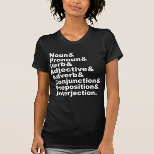 De 8 Delen van de Toespraak in de Engelse taal T-shirt