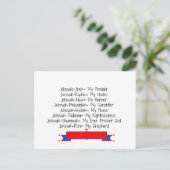 De 8 namen van God Briefkaart (Staand voorkant)