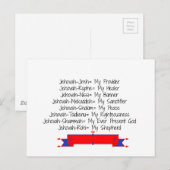 De 8 namen van God Briefkaart (Voorkant / Achterkant)