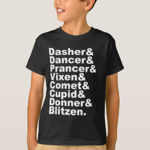 De 8 rendieren van de Kerstman Kerstvakantie T-shirt