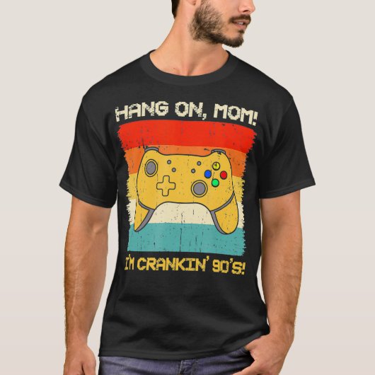 De 90-hardcore gamer van Crankin T-shirt (Voorkant)