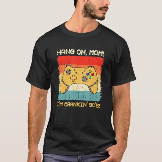 De 90-hardcore gamer van Crankin T-shirt (Voorkant)