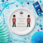 De 90e verjaardag van de koningin papieren bordje (Feest)
