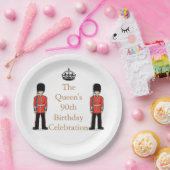 De 90e verjaardag van de koningin papieren bordje (Feest)
