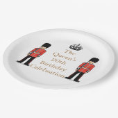 De 90e verjaardag van de koningin papieren bordje (Gekanteld)