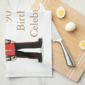 De 90e verjaardag van de koningin theedoek (Quarter Fold)