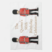 De 90e verjaardag van de koningin theedoek (Verticaal)