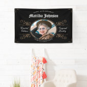 De 90e verjaardag van de perfecte zwarte gouden la spandoek (Insitu)