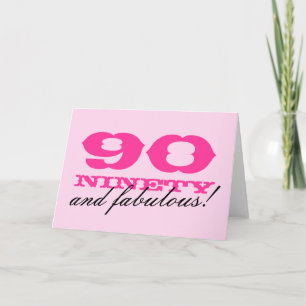 de 90ste kaart van de Verjaardag voor vrouwen 90
