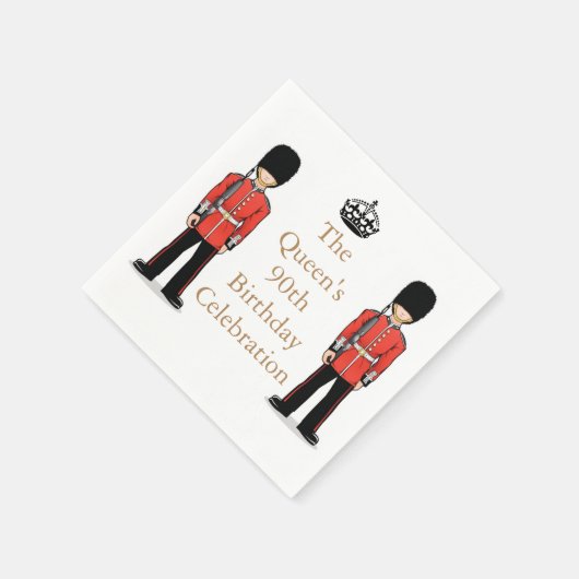 De 90ste verjaardag van de koningin servetten (Hoek)
