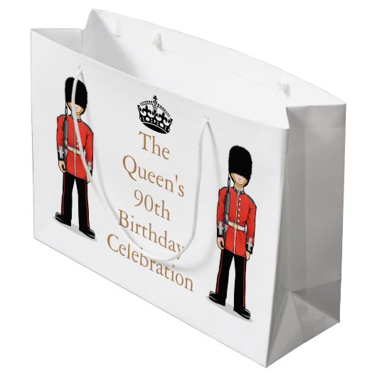 De 92e verjaardag van de koningin large cadeautasje (Achterkant Gekanteld)