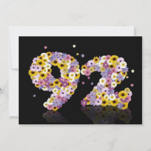 de 92ste partij van de Verjaardag, met gebloeide Kaart