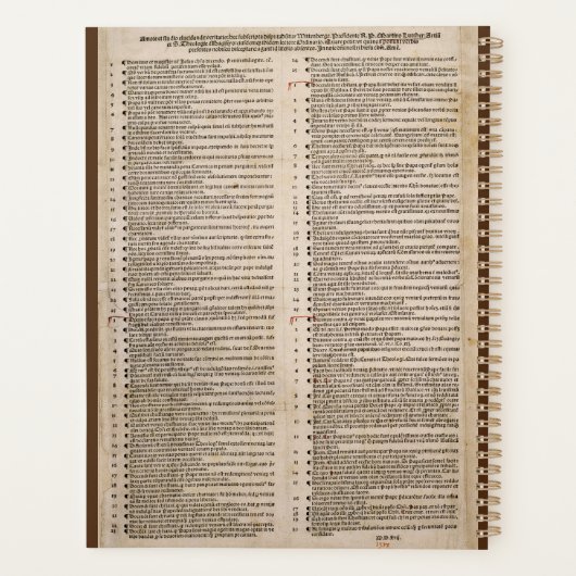 De 95 Theses (Martin Luther) Planner (Achterkant)
