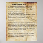 De 95 Theses MARTIN LUTHER poster (Voorkant)