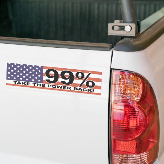 De 99% - Neem de Power Back Bumpersticker (Op Truck)