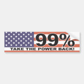 De 99% - Neem de Power Back Bumpersticker (Voorkant)