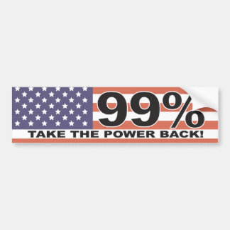De 99% - Neem de Power Back Bumpersticker