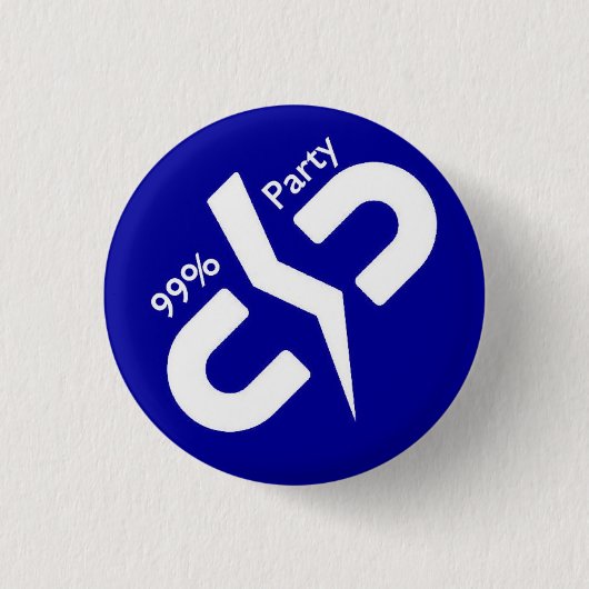 De 99%-partij ronde button 3,2 cm (Voorkant)