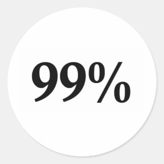 De 99% ronde sticker