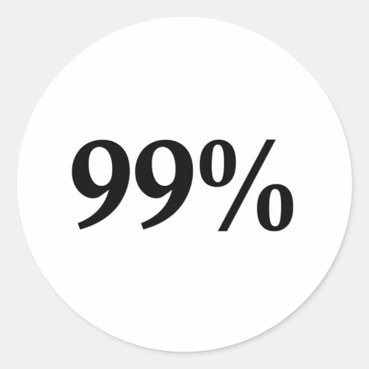 De 99% ronde sticker (Voorkant)