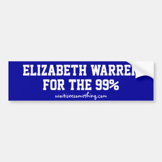 De 99% voor Elizabeth Warren Bumpersticker