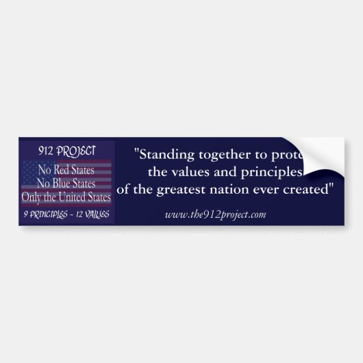 De 9-12 Project bumpersticker (Voorkant)