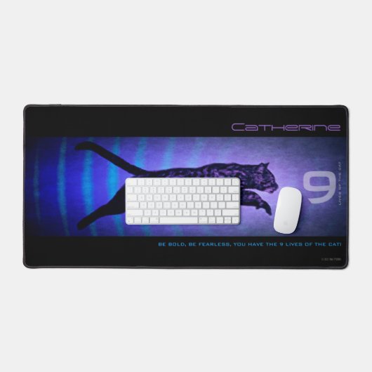 De 9 levens van de Cat Desk Mat (Keyboard & Muis)