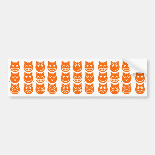 De 9 levens van de Emoji Kat Bumpersticker (Voorkant)