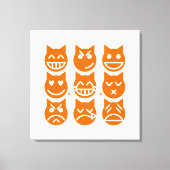 De 9 levens van de Emoji-kat Canvas Afdruk (Voorkant)