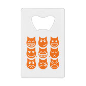 De 9 levens van de Emoji-kat Creditkaart Flessenopener (Voorkant)