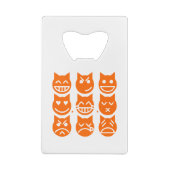 De 9 levens van de Emoji-kat Creditkaart Flessenopener (Achterkant)