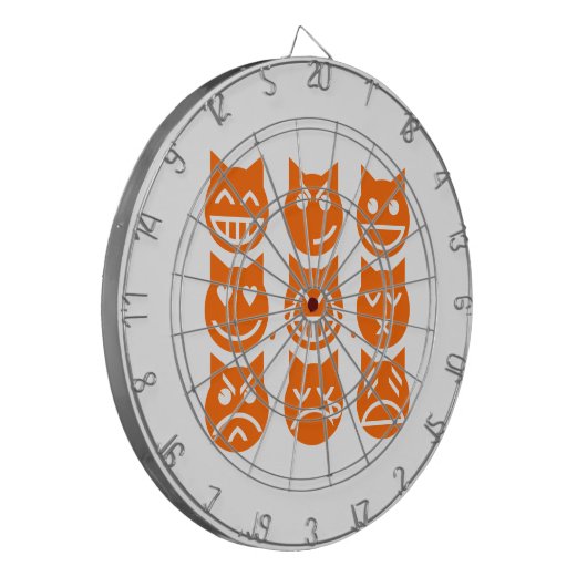 De 9 levens van de Emoji-kat Dartbord (Voorkant Links)