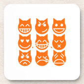De 9 levens van de Emoji-kat Drankjes Onderzetter (Voorkant)