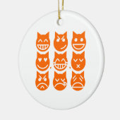 De 9 levens van de Emoji-kat Keramisch Ornament (Links)