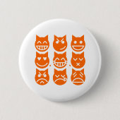 De 9 levens van de Emoji-kat Ronde Button 5,7 Cm (Voorkant)