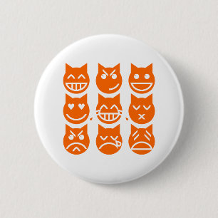 De 9 levens van de Emoji-kat Ronde Button 5,7 Cm