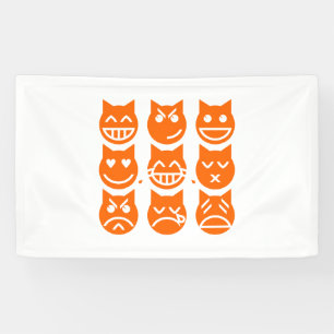 De 9 levens van de Emoji-kat Spandoek