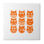 De 9 levens van de Emoji-kat Tegeltje (Voorkant)