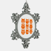 De 9 levens van de Emoji-kat Tin Sneeuwvlok Ornament (Links)