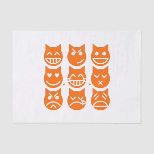 De 9 levens van de Emoji-kat Tissuepapier (Voorkant)