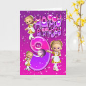 de 9de leuke Kaart van de Verjaardag weinig (Gele Bloem)