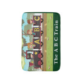 De A B C-treinen Groene Gele Bruine Wielen Badmat (Voorkant Verticaal)