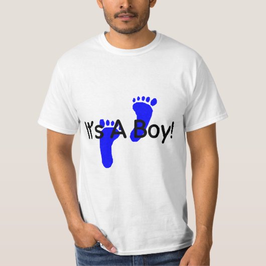De A Boy Baby Footprint T-shirt (Voorkant)