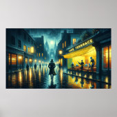 'De A.I. Art Runner' cyberpunk Poster (Voorkant)