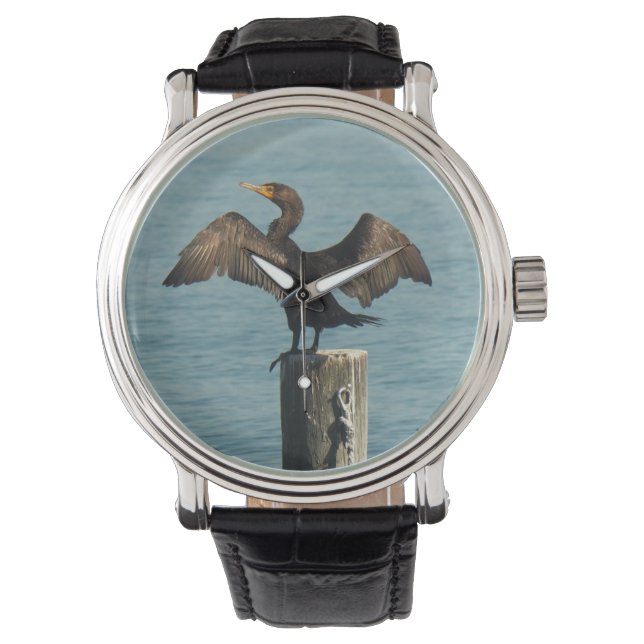 De aalscholver horloge (Voorkant)
